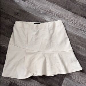 Topshop Ivory Flared Mini Skirt